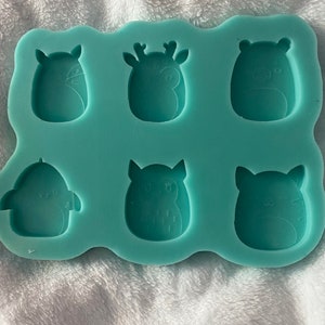 Molde de silicona de peluche de malvavisco para llaveros de resina epoxi, agarres para teléfono, moldes de resina, suministros para manualidades con resina kawaii, regalos de fundición
