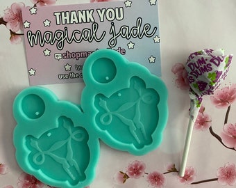 Middle Finger Uterus Earring Silicone Mold, Feminist Resin Molds