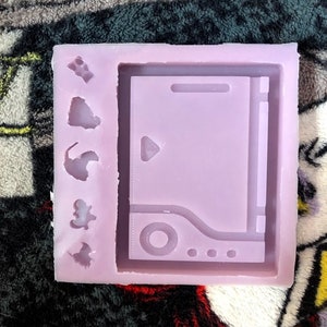 Kartengröße Pokedex ShakerResin Mold, Silikonformen für Epoxidharz, Videospiel Harz Formen, 90er Jahre Harz Formen, einzigartige Harz Form, Harz Basteln