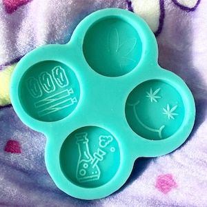 420 Themed Phone Grip Silicone Mold - Epoxy Resin Craft Supplies