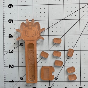Poke Cat Meowth Candy Dispenser Shaker Silicone Mold For Epoxy Resin Molds Crafting Casting Charms Keychains Display Art Decor 90s Shiny