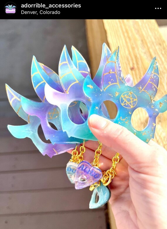 Baphomet SD Keychain Resin Mold, Silicone Mold for Epoxy Resin