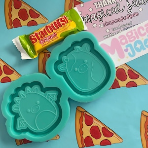 Cow Dragon Shaker Silicone Mold, Epoxy Resin Molds, Resin Crafting Casting, Resin Molds For Keychains, Badge Reel Mold, Plush Toy Resin Mold
