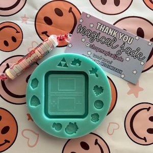 DS Videospiel Shaker Harzform, Silikonformen für Epoxidharz, Gamer Harzformen, Harz Schlüsselbund Abzeichen Reel Phone Grip, Resin Crafting Art