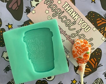 Floral Coffee Cup Silicone Resin Mold: Epoxy Resin Crafts Molds