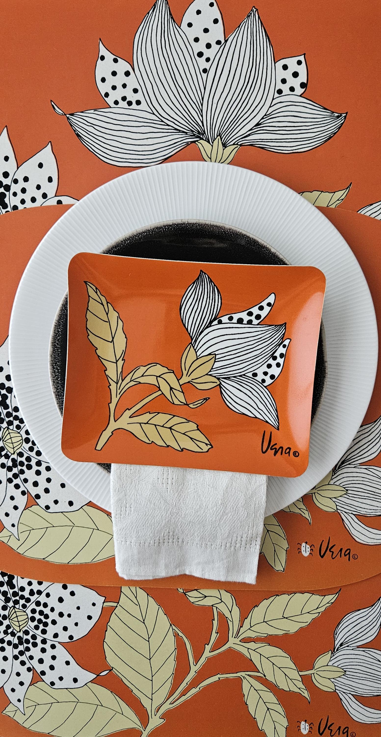 Vera Neumann　ヴェラニューマン　テーブルセンター　フルーツカクテル Vera Neumann Platter - Etsy