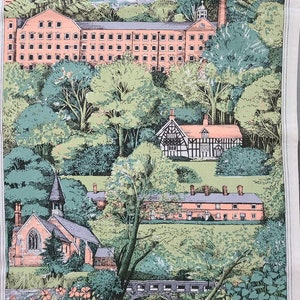 Styal Country Park and Quarry Bank Mill, Pat Albeck Linen Cotton Kitchen Tea Towel or Topper