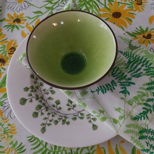 Hellooo SPRING, New Old Stock Vintage Vera Neumann Cotton Square 52 x 52 Tablecloth, White Background  Bright Yellow Black Eyed Susan