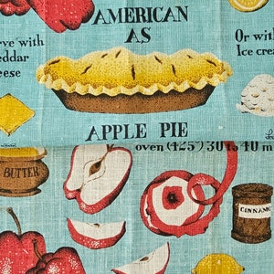 American as APPLE PIE, New & Used Vintage Signed Lois Long Linen Kitchen Tea Towels (2) Made in USA by Kay Dee Prints.  Sold Separately.