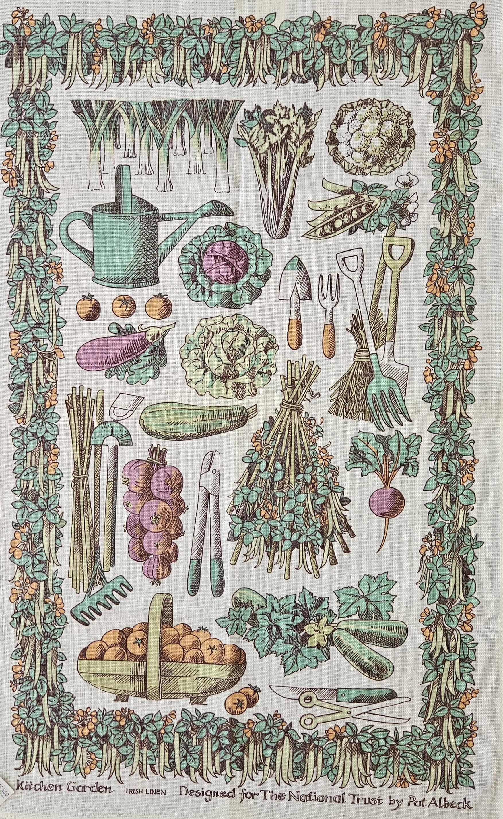 KITCHEN GARDEN. New Pat Albeck for National Trust Linen Kitchen