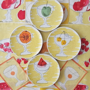 Vera Neumann　ヴェラニューマン　テーブルセンター　フルーツカクテル Vera Neumann Dishes - Etsy