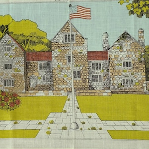 SIMPLE Washington Old Hall by Pat Albeck for The National Trust Linen Kitchen Tea Towel