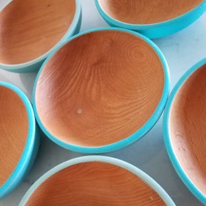 Vintage Modern Hand Painted Solid Wood Bowls- Perfect for Salads, Cereals, Snacks, or Decor - Quality Fusion Paint and Natural Products