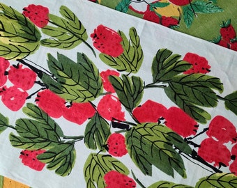 VERA SOFORTIGE KOLLEKTION: Bunte Früchte, Vintage signierte Vera Neumann Leinen Küchen Geschirrhandtücher, separat erhältlich