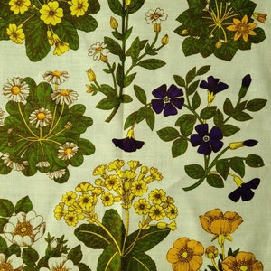 Never Too Early for Spring, NEW Vintage Signed Pat Albeck for National Trust Linen Kitchen Tea Towels (2): WILD FLOWERS
