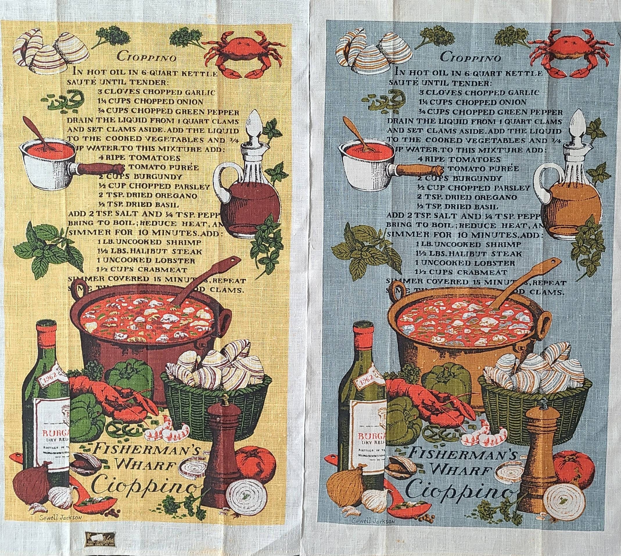 Red Lobsters Kitchen Towels Set/2