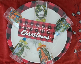 INDIVIDUELLER ERSATZ eines Vintage Anchor Hocking 9-12 oz. "12 days of Christmas" Getränkeglas Kegelbecher, SEPARAT verkauft