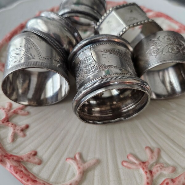 Antique Napkin Rings Etsy
