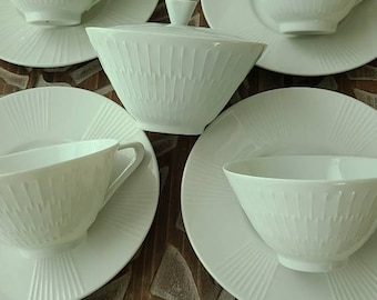 Vintage Lorenz Hutschenreuther Snack Plate and Cup Set, Apart