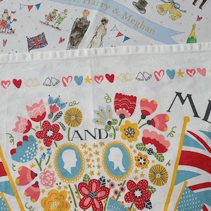 Instant British PRINCE CHARMING DREAM Collection, Ulster Weavers & Milly Green Cotton Kitchen Tea Towels or Toppers.  Sold Separately.