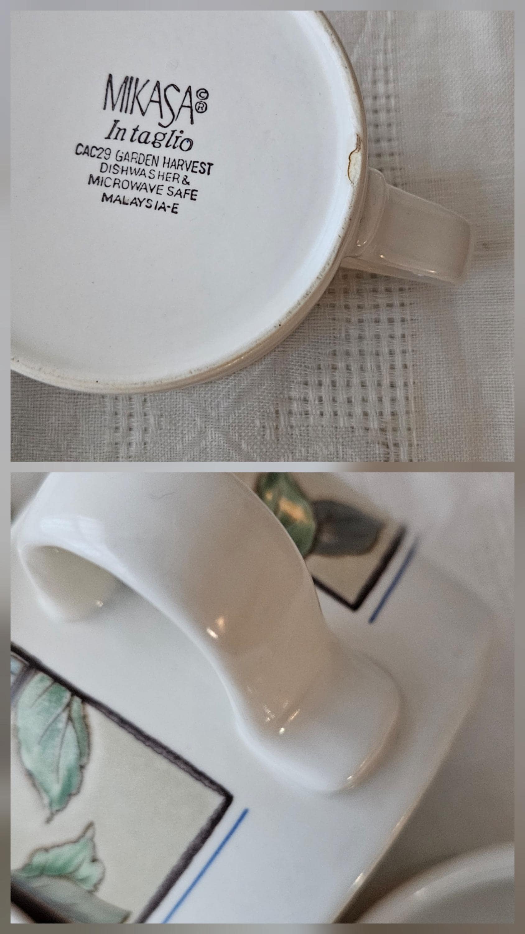 Reserved X A. GRATEFUL. VTG Mikasa INTAGLIO Garden Harvest