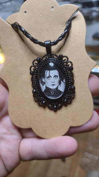 Tim Burton, Edward Scissorhands, Johnny Depp, handmade jewelry, gothic, gift, Tim Burton Movies, handmade gift,, charm, dark, morbid