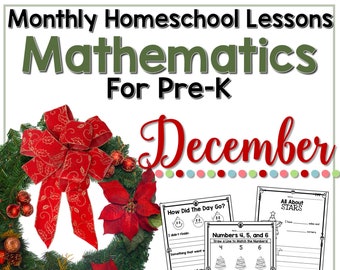 December Homeschool Lessons for Pre-K Math