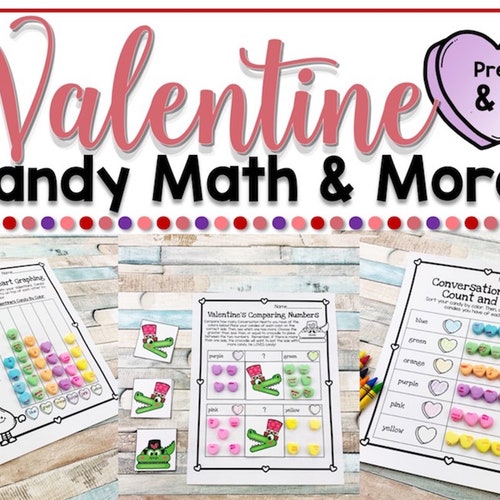 Valentine's Day Candy Heart Math & More for Pre-k and - Etsy UK