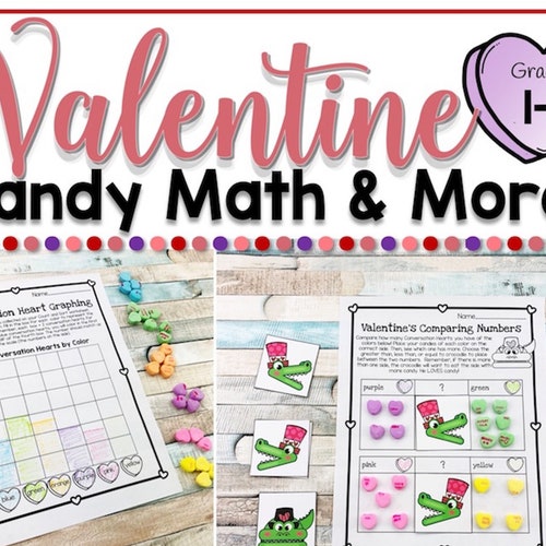 Valentine's Day Candy Heart Math & More for Pre-k and - Etsy