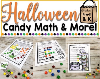 Halloween Candy Math Activities & More for Kindergarten and Pre-K