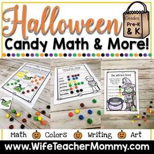 Halloween Candy Math Activities & More for Kindergarten and Pre-K