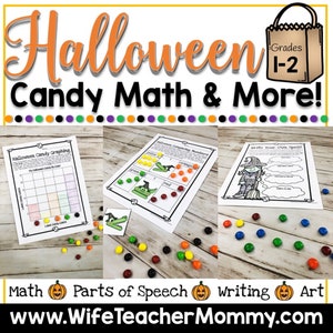 Halloween Candy Math Activities & More for 1st and 2nd Grade