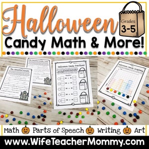 Halloween Candy Math Activities & More for 3rd, 4th, and 5th Grade