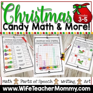 Christmas Gumdrop Math Activities & More for 3rd, 4th, and 5th Grade