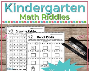36 Weeks of Math Riddles for Kindergarten