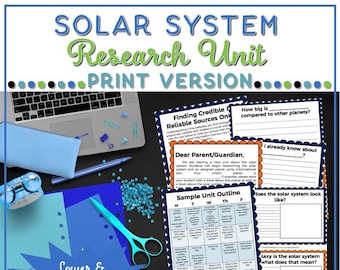 school project solar system Lower and Upper Grade Solar System Research Unit (Print Version)