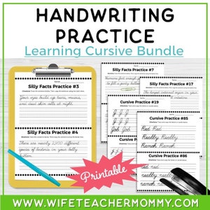 Handwriting Practice: Learning Cursive Bundle