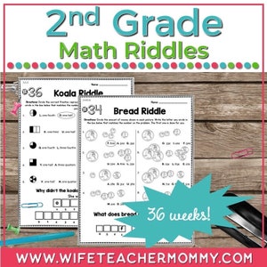 36 Weeks of Math Riddles for 2nd Grade