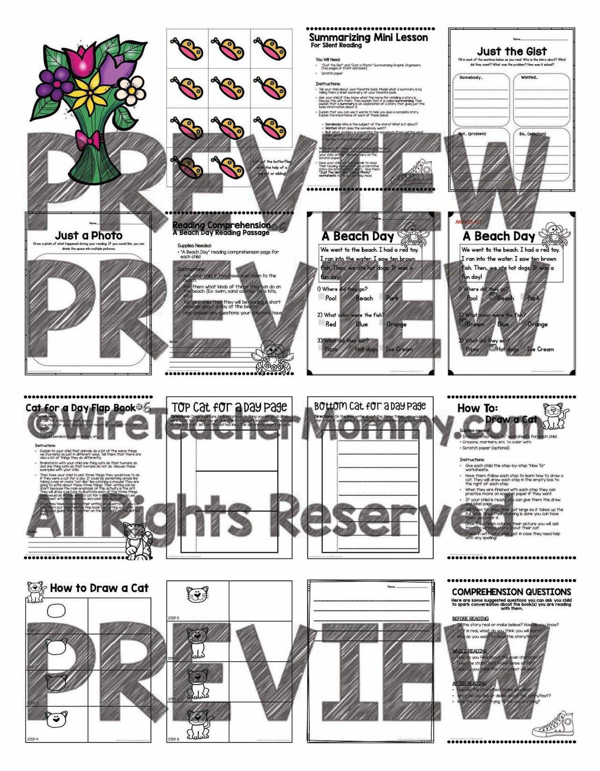 Kindergarten At Home Learning Activities Week 6 | Etsy