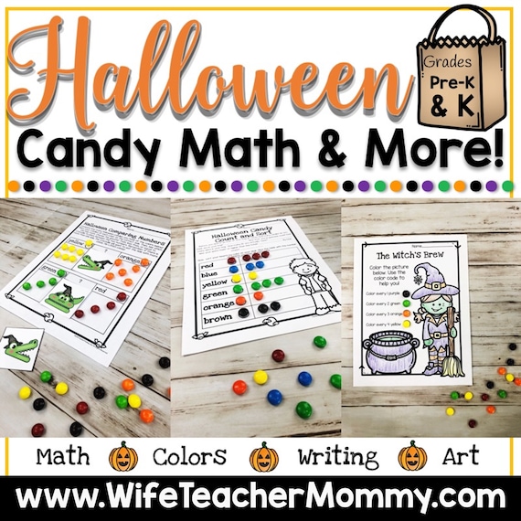 Halloween Candy Math Activities & More for Kindergarten and