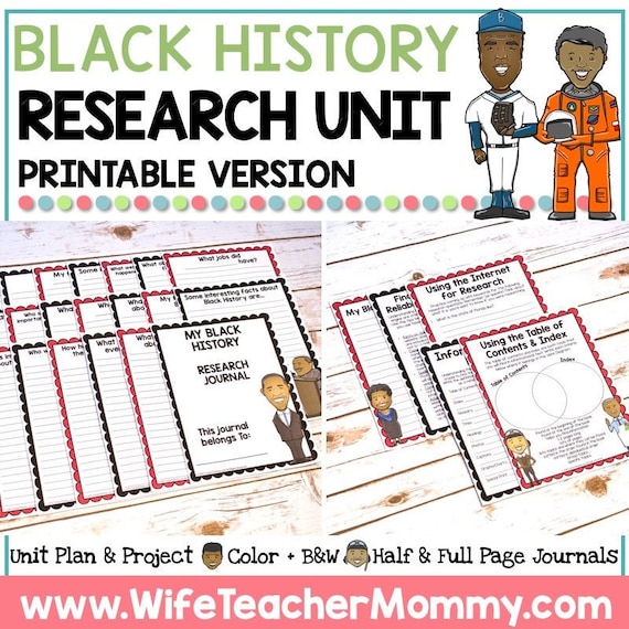 Black History Lesson Plans and Activities Research Unit