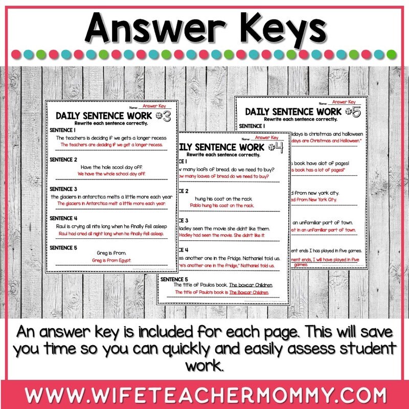 36 Weeks of Fixing Sentences & Phonemic Awareness for Prek - 6th Grades ...