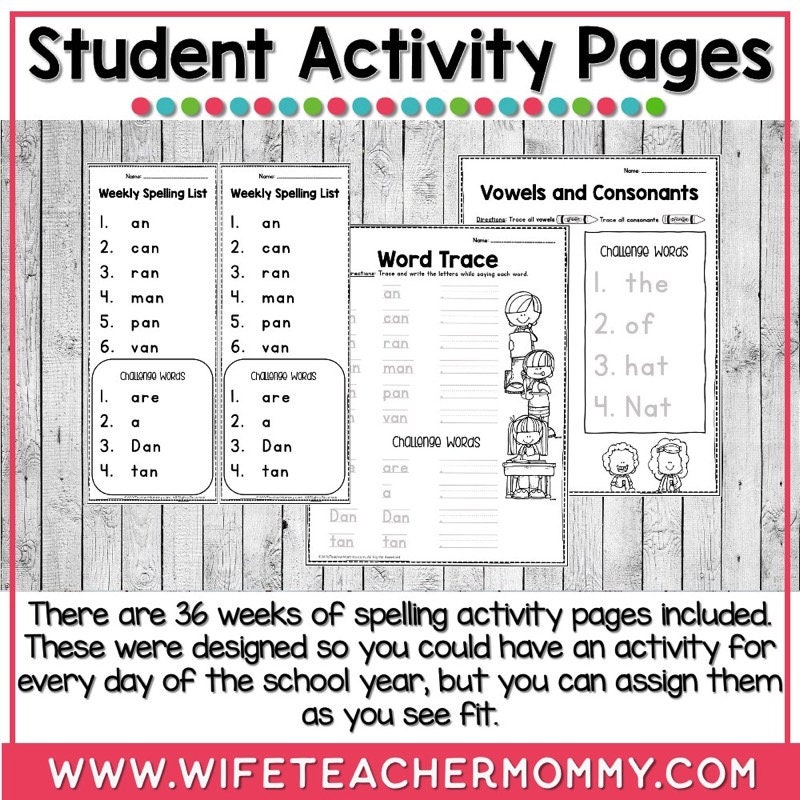 36 Weeks of Spelling for 1st Grade - Etsy
