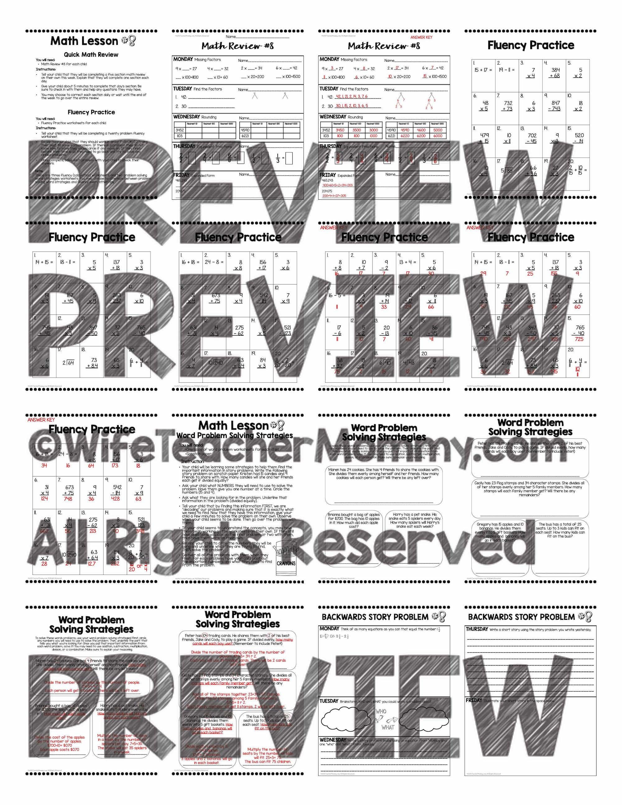 4th Grade At Home Learning Activities Week 8 | Etsy