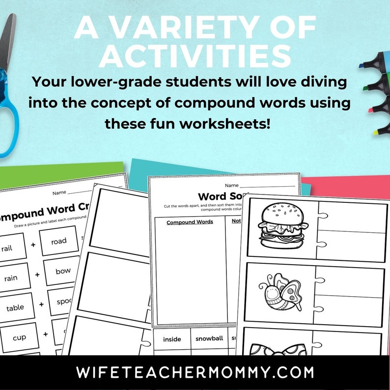 Compound Words for Lower Grades Lesson Plans, Activities, & Worksheets ...