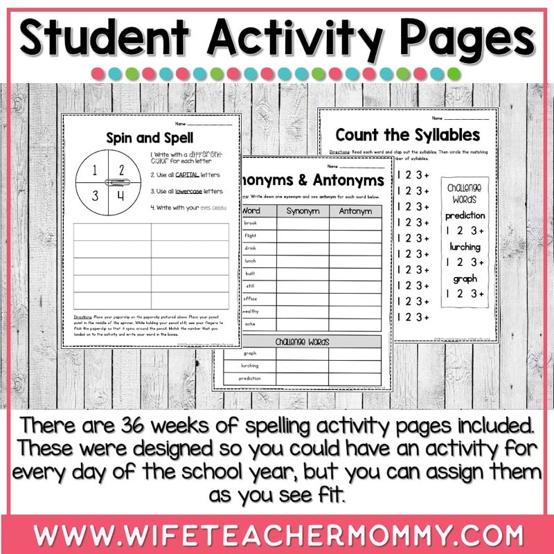 36 Weeks of Spelling for 4th Grade - Etsy