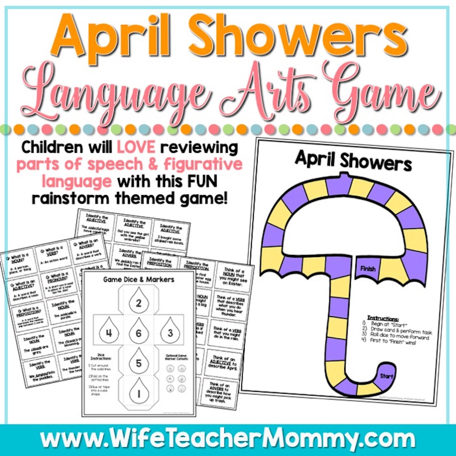 April Homeschool Lessons for 3rd and 4th Grades Language Arts - Etsy