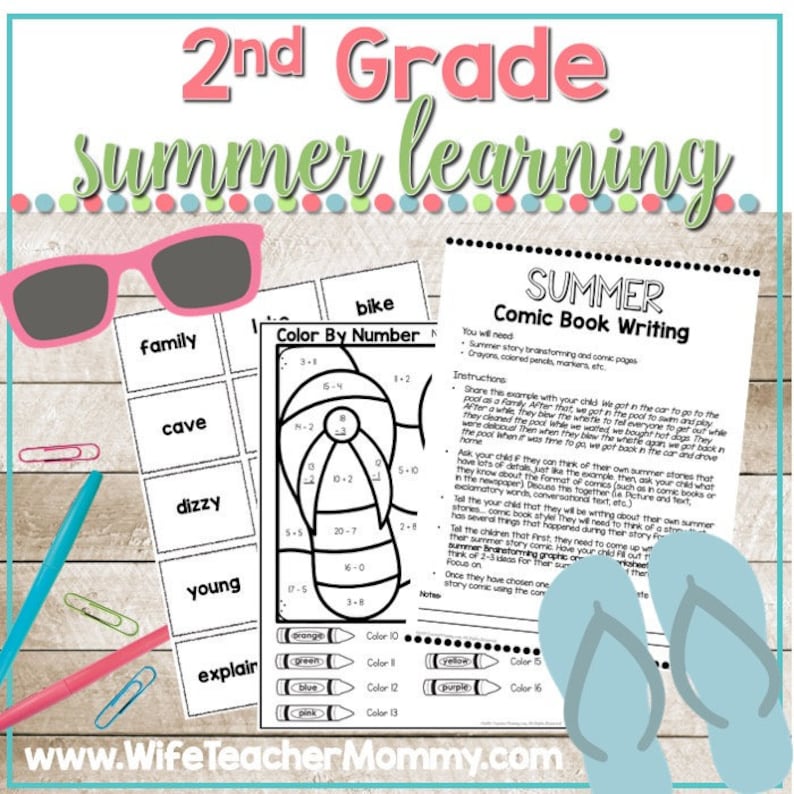 2nd Grade Summer Review Packet for Summer Learning Etsy