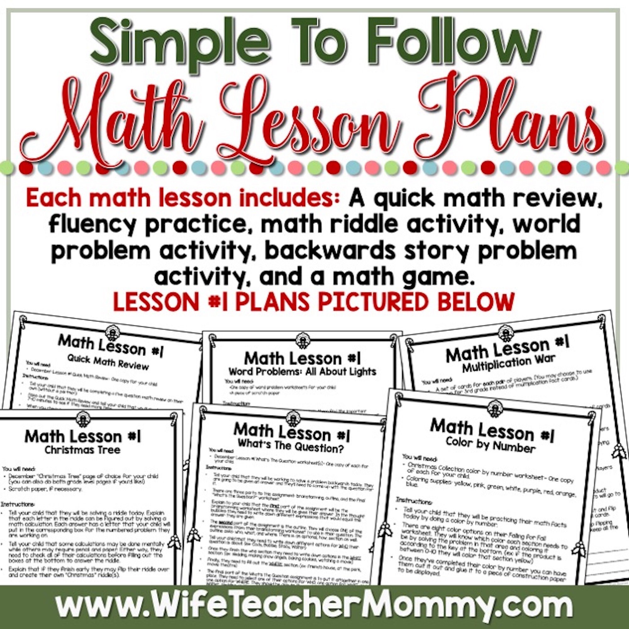 December Homeschool Lessons for 3rd and 4th Grades Math - Etsy
