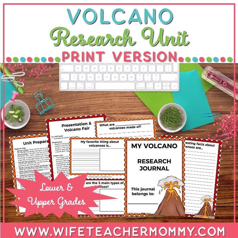 Lower and Upper Grades Volcano Research Unit (print Version) - Etsy